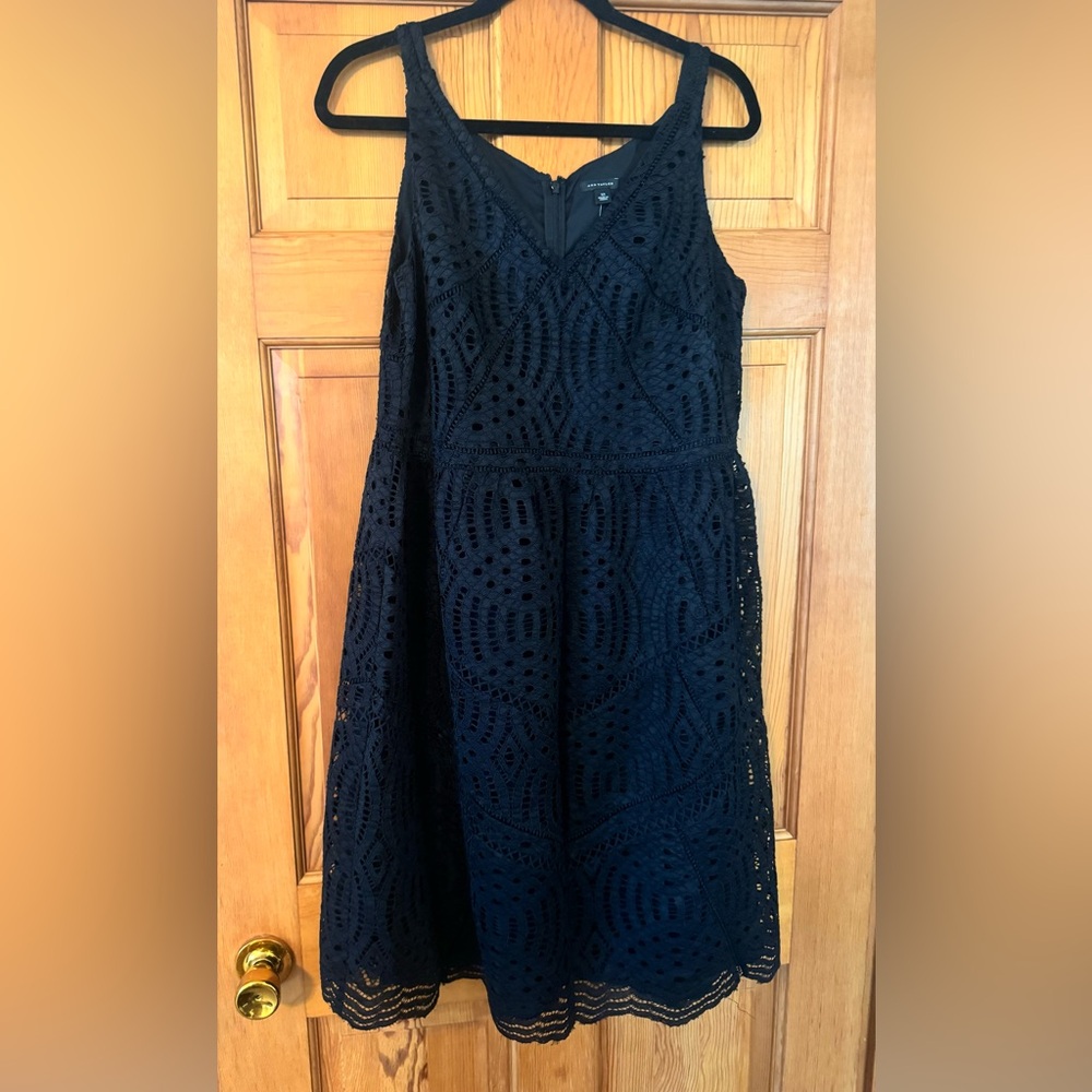 Ann Taylor Black Lace Cocktail Dress, NWT, Size 12